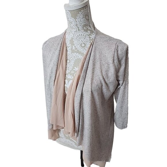 Brixon Ivy Womens cardigan sweater Beige Open Gauzy Neutral Small - Picture 2 of 8